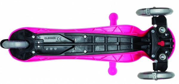 Трехколесный самокат Primo Fantasy Lights, светящиеся передние колеса, розовый лого  
